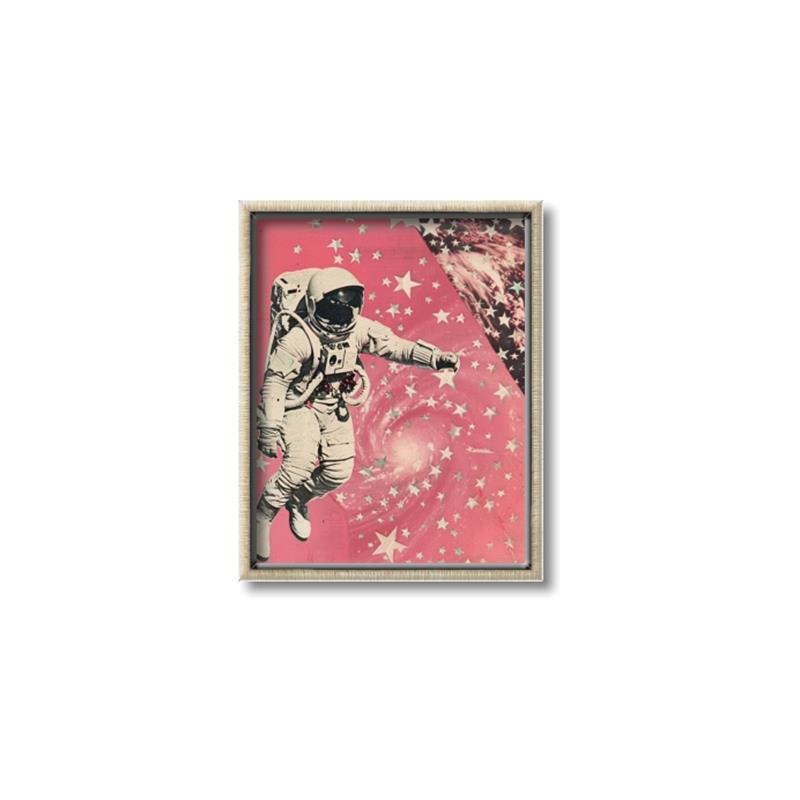 Picture of Astronaut in  Space _GroupedProduct_Rectangle_Portrait_Canvas_Framed_
