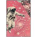 Picture of Astronaut in  Space _GroupedProduct_Rectangle_Portrait_Canvas_Framed_