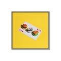 Picture of Sushi Selection on a Playing Card _GroupedProduct_Square_Canvas_Framed_