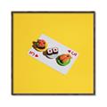 Picture of Sushi Selection on a Playing Card _GroupedProduct_Square_Canvas_Framed_