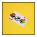 Picture of Sushi Selection on a Playing Card _GroupedProduct_Square_Canvas_Framed_