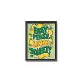 Picture of Easy Peasy Lemon Squeezy Typography Poster _GroupedProduct_Rectangle_Portrait_Canvas_Framed_