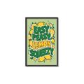 Picture of Easy Peasy Lemon Squeezy Typography Poster _GroupedProduct_Rectangle_Portrait_Canvas_Framed_