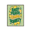 Picture of Easy Peasy Lemon Squeezy Typography Poster _GroupedProduct_Rectangle_Portrait_Canvas_Framed_