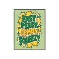 Picture of Easy Peasy Lemon Squeezy Typography Poster _GroupedProduct_Rectangle_Portrait_Canvas_Framed_