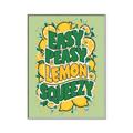 Picture of Easy Peasy Lemon Squeezy Typography Poster _GroupedProduct_Rectangle_Portrait_Canvas_Framed_