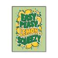 Picture of Easy Peasy Lemon Squeezy Typography Poster _GroupedProduct_Rectangle_Portrait_Canvas_Framed_