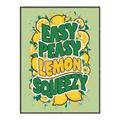 Picture of Easy Peasy Lemon Squeezy Typography Poster _GroupedProduct_Rectangle_Portrait_Canvas_Framed_