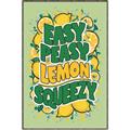 Picture of Easy Peasy Lemon Squeezy Typography Poster _GroupedProduct_Rectangle_Portrait_Canvas_Framed_