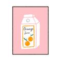 Picture of Orange Juice Poster _GroupedProduct_Rectangle_Portrait_Canvas_Framed_