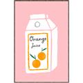 Picture of Orange Juice Poster _GroupedProduct_Rectangle_Portrait_Canvas_Framed_