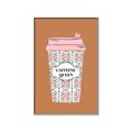 Picture of Caffeeine Queen Poster _GroupedProduct_Rectangle_Portrait_Canvas_Framed_