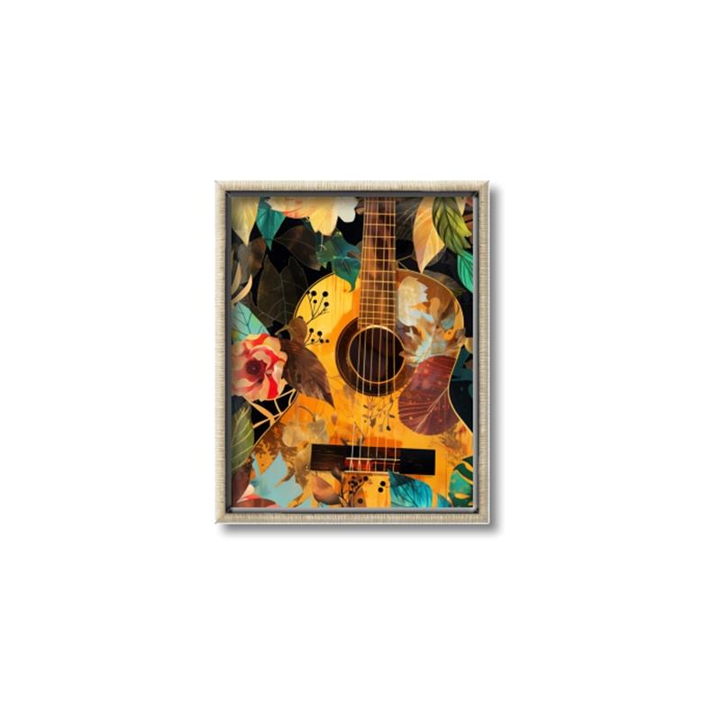 Picture of Music Guitar Collage  _GroupedProduct_Rectangle_Portrait_Canvas_Framed_
