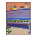 Picture of Retro Style Piano _GroupedProduct_Rectangle_Portrait_Canvas_Framed_