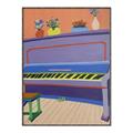 Picture of Retro Style Piano _GroupedProduct_Rectangle_Portrait_Canvas_Framed_