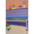 Picture of Retro Style Piano _GroupedProduct_Rectangle_Portrait_Canvas_Framed_