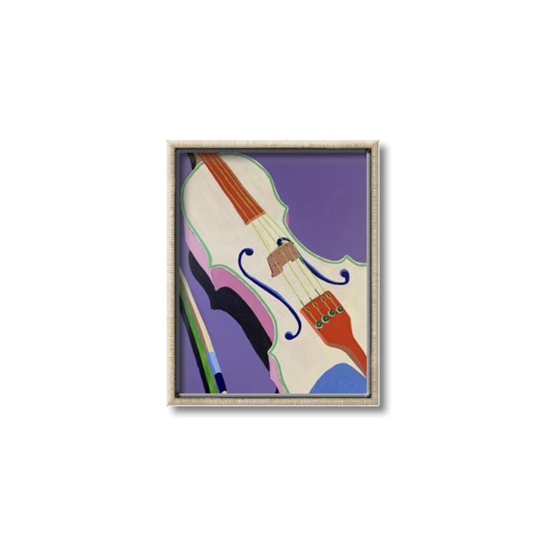 Picture of Retro Style Violin _GroupedProduct_Rectangle_Portrait_Canvas_Framed_
