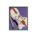 Picture of Retro Style Violin _GroupedProduct_Rectangle_Portrait_Canvas_Framed_