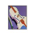 Picture of Retro Style Violin _GroupedProduct_Rectangle_Portrait_Canvas_Framed_