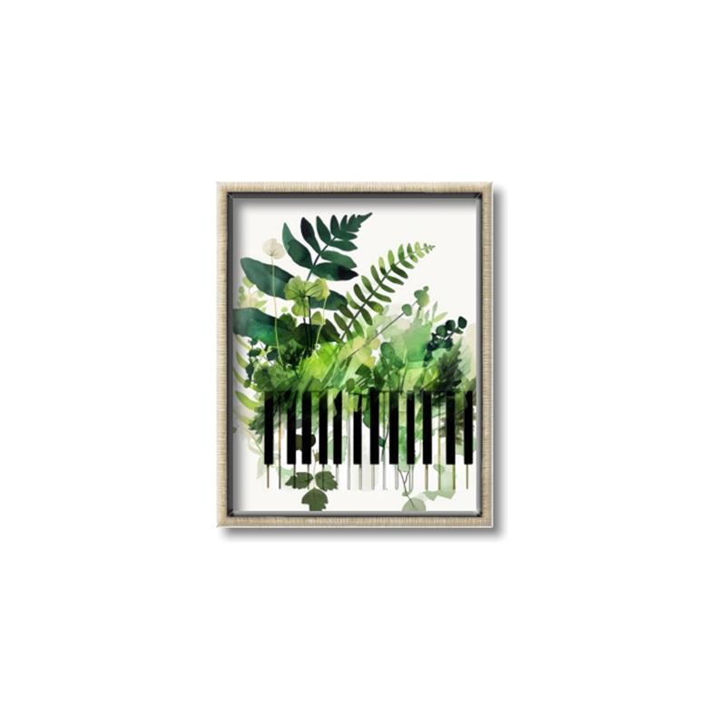 Picture of Piano watercolor Poster _GroupedProduct_Rectangle_Portrait_Canvas_Framed_