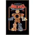 Picture of Robo Neko Cat Poster _GroupedProduct_Rectangle_Portrait_Canvas_Framed_