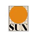 Picture of Sun Typography Poster _GroupedProduct_Rectangle_Portrait_Canvas_Framed_