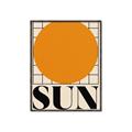 Picture of Sun Typography Poster _GroupedProduct_Rectangle_Portrait_Canvas_Framed_