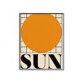 Picture of Sun Typography Poster _GroupedProduct_Rectangle_Portrait_Canvas_Framed_