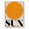 Picture of Sun Typography Poster _GroupedProduct_Rectangle_Portrait_Canvas_Framed_