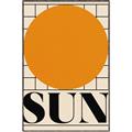 Picture of Sun Typography Poster _GroupedProduct_Rectangle_Portrait_Canvas_Framed_