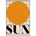 Picture of Sun Typography Poster _GroupedProduct_Rectangle_Portrait_Canvas_Framed_