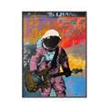 Picture of Retro Spaceman with Guitar Poster _GroupedProduct_Rectangle_Portrait_Canvas_Framed_