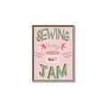 Picture of Sewing is my Jam Typography Poster _GroupedProduct_Rectangle_Portrait_Canvas_Framed_