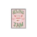 Picture of Sewing is my Jam Typography Poster _GroupedProduct_Rectangle_Portrait_Canvas_Framed_