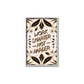 Picture of Work Smarter Not Harder Typography Poster _GroupedProduct_Rectangle_Portrait_Canvas_Framed_