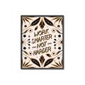 Picture of Work Smarter Not Harder Typography Poster _GroupedProduct_Rectangle_Portrait_Canvas_Framed_