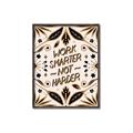 Picture of Work Smarter Not Harder Typography Poster _GroupedProduct_Rectangle_Portrait_Canvas_Framed_