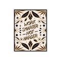 Picture of Work Smarter Not Harder Typography Poster _GroupedProduct_Rectangle_Portrait_Canvas_Framed_