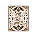 Picture of Work Smarter Not Harder Typography Poster _GroupedProduct_Rectangle_Portrait_Canvas_Framed_