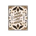 Picture of Work Smarter Not Harder Typography Poster _GroupedProduct_Rectangle_Portrait_Canvas_Framed_