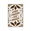 Picture of Work Smarter Not Harder Typography Poster _GroupedProduct_Rectangle_Portrait_Canvas_Framed_