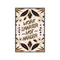 Picture of Work Smarter Not Harder Typography Poster _GroupedProduct_Rectangle_Portrait_Canvas_Framed_