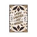 Picture of Work Smarter Not Harder Typography Poster _GroupedProduct_Rectangle_Portrait_Canvas_Framed_