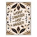 Picture of Work Smarter Not Harder Typography Poster _GroupedProduct_Rectangle_Portrait_Canvas_Framed_
