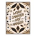 Picture of Work Smarter Not Harder Typography Poster _GroupedProduct_Rectangle_Portrait_Canvas_Framed_