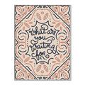 Picture of What Are You Waiting For Typography Poster _GroupedProduct_Rectangle_Portrait_Canvas_Framed_