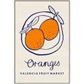 Picture of Food Art - Oranges Valencia Fruit Market _GroupedProduct_Rectangle_Portrait_Canvas_Framed_
