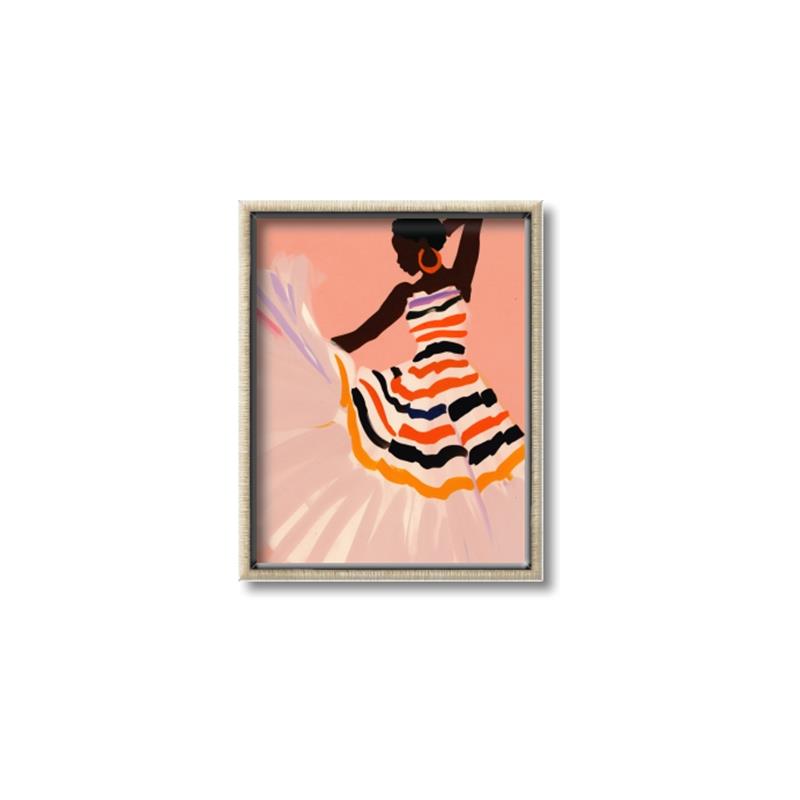 Picture of Dancer & Flourish Poster _GroupedProduct_Rectangle_Portrait_Canvas_Framed_