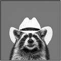 Picture of Wyatt The Cowboy Raccoon _GroupedProduct_Square_Canvas_Framed_
