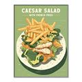 Picture of Caesar Salad Poster _GroupedProduct_Rectangle_Portrait_Canvas_Framed_